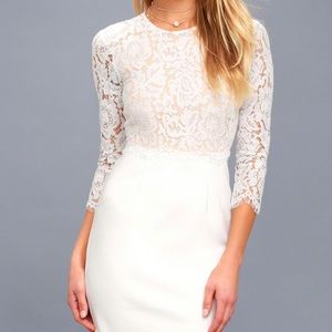 She Know White Lace Bodycon Dress - Lulus
